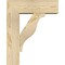 Ekena Millwork Funston Block Rough Sawn Bracket w/ Offset Brace, Douglas Fir, 6"W x 16"D x 20"H BKT0604X16X20FST05RDF - alternate 3